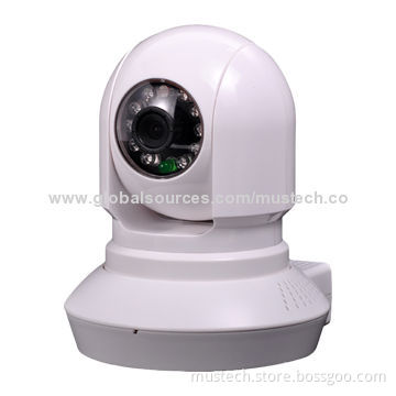 Night Vision Wi-Fi IP Camera with 1/4-inch CMOS Sensor, 60° Viewing Angle